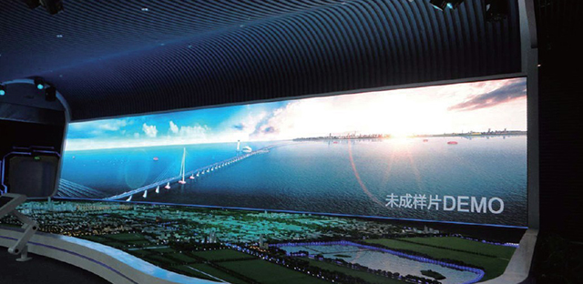 江蘇南通國際城市館展館P5室內全彩LED顯示屏由上海智彩科技設計、安裝